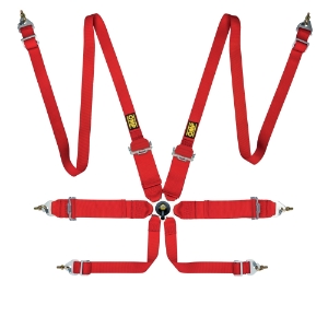 OMP FIRST 3-2" Harness Red
