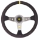 OMP Corsica Scamosciato Steering Wheel (Titanium Coloured Spokes, Yellow Stitching)