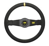 OMP Rally Scamosciato Steering Wheel (Black Spokes)