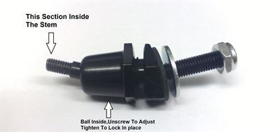 Swivel + mirror mounting bolt with description