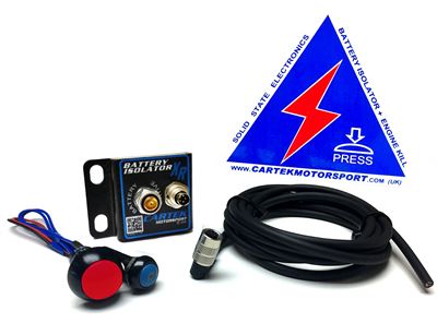 Red Cartek XR Battery Isolator Kit