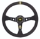 OMP Corsica Scamosciato Steering Wheel (Black Spokes, Yellow Stitching)